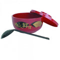 Red Japanese Noodle Bowl with Ladle 30oz / 890ml Default Title