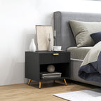 Small Table With Drawer, Open Compartment and Handle