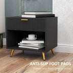 Small Table With Drawer, Open Compartment and Handle