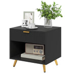 Small Table With Drawer, Open Compartment and Handle