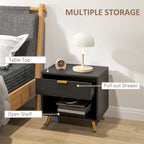 Small Table With Drawer, Open Compartment and Handle