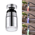 SDF-B9 1 LED ABS Temperature Sensor 3-color LED Faucet Light Water Glow Shower, Size: 58 x 28mm, Interface: 22mm (Silver), SDF-B9 3-color SDF-B9 3-color