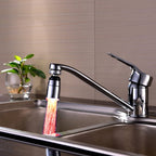 SDF-B9 1 LED ABS Temperature Sensor 3-color LED Faucet Light Water Glow Shower, Size: 58 x 28mm, Interface: 22mm (Silver), SDF-B9 3-color