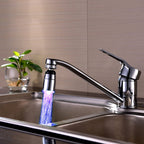 SDF-B9 1 LED ABS Temperature Sensor 3-color LED Faucet Light Water Glow Shower, Size: 58 x 28mm, Interface: 22mm (Silver), SDF-B9 3-color