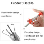 5pcs Multifunctional Four-claw Grapple Bendable Hose Sewer Dredge, Specification: 300cm, 5pcs 300cm