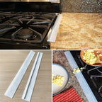 21 inches Gas Stove Slit Strip Antifouling Dustproof Waterproof Kitchen Sealing Strip, 21 inches (White), 21 inches, 21 inches (Black) 21 inches (White) White