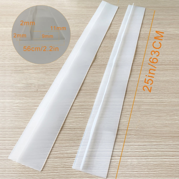 2 PCS 25 inches Gas Stove Slit Strip Antifouling Dustproof Waterproof Kitchen Sealing Strip, 25 inches, 25 inches (Black)