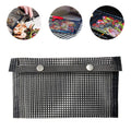 Barbecue Heat Resistant Non-stick Grilling Mesh BBQ Baking Bag, Size: 24 x 14cm (Black), 24 x 14cm (Black) 24 x 14cm (Black)