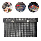 Barbecue Heat Resistant Non-stick Grilling Mesh BBQ Baking Bag, Size: 24 x 14cm (Black), 24 x 14cm (Black) 24 x 14cm (Black)