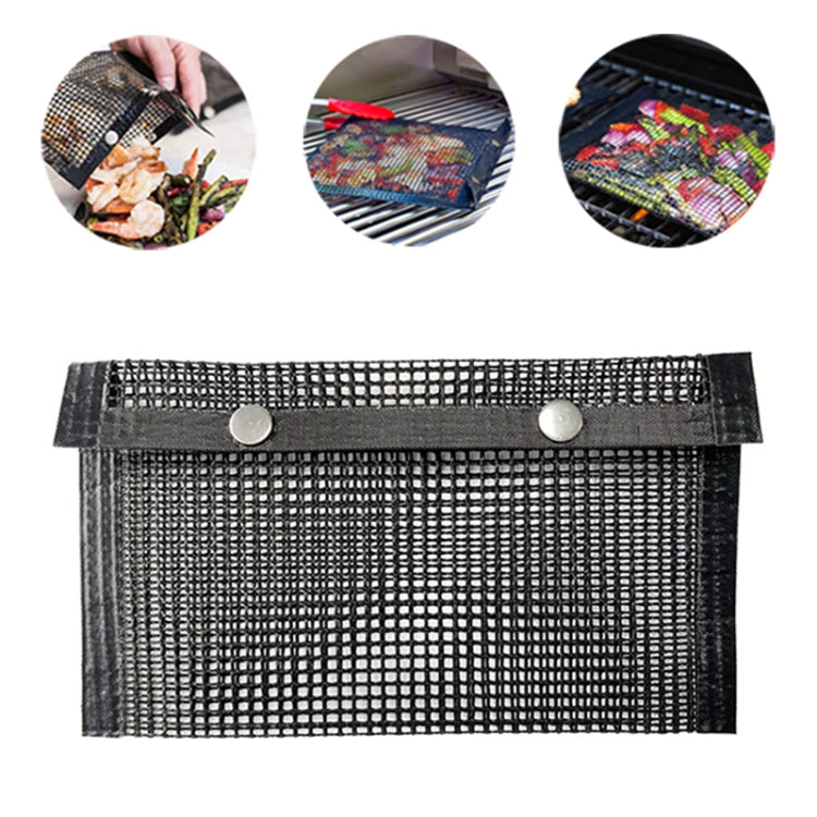 Barbecue Heat Resistant Non-stick Grilling Mesh BBQ Baking Bag, Size: 24 x 14cm (Black), 24 x 14cm (Black) 24 x 14cm (Black)