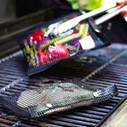 Barbecue Heat Resistant Non-stick Grilling Mesh BBQ Baking Bag, Size: 24 x 14cm (Black), 24 x 14cm (Black)