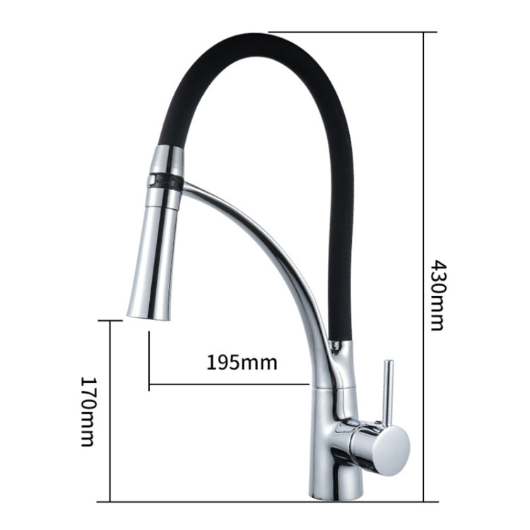Kitchen Pull-out Faucet Hot Cold Home Retractable Rotating Faucet, Pull-out Faucet – Durable Build, Easy to Use