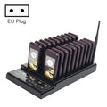 QC100 999 Channel Restaurant Wireless Paging Queuing Calling System with 20 Call Coaster Pagers, EU Plug Default Title