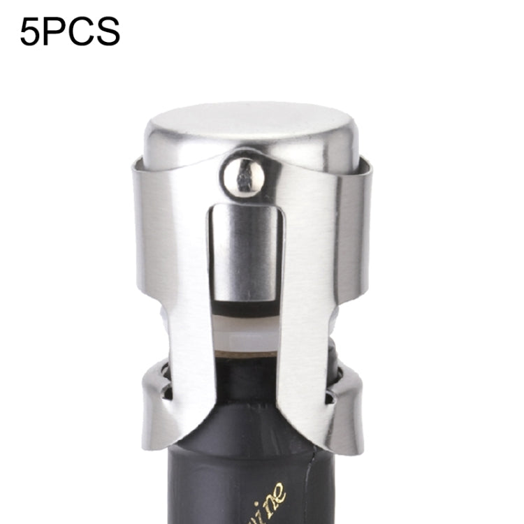 5 PCS Novel Stainless Steel Champagne Wine Bottle Stopper, 5 PCS Wine Bottle Stopper 5 PCS Wine Bottle Stopper