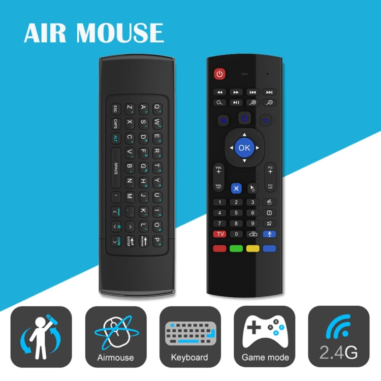 MX3-M Air Mouse Wireless 2.4G Remote Control Keyboard with Microphone for Android TV Box / Mini PC, Air Mouse with Mic – Plug-and-play
