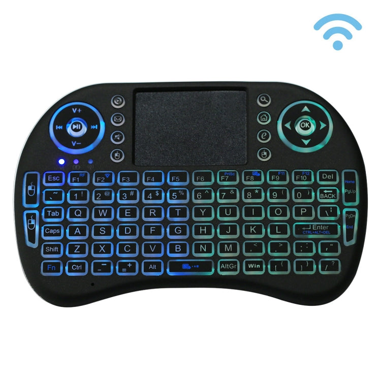 2.4GHz Mini i8 Wireless QWERTY Keyboard with Colorful Backlight & Touchpad & Multimedia Control for PC, Android TV BOX, X-BOX Player, Smartphones, Change Colorful Backlight – Durable Build, Easy to Use Change Colorful Backlight