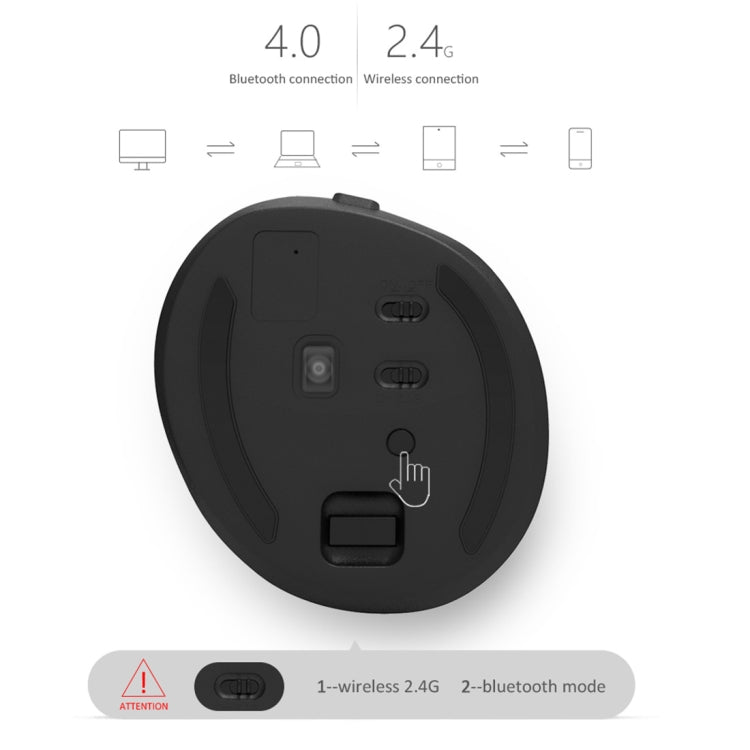 DELUX M618 Mini 2.4G Wireless 2400DPI USB Rechargeable Ergonomic Vertical Mouse, M618 Grey – Durable Build, Easy to Use