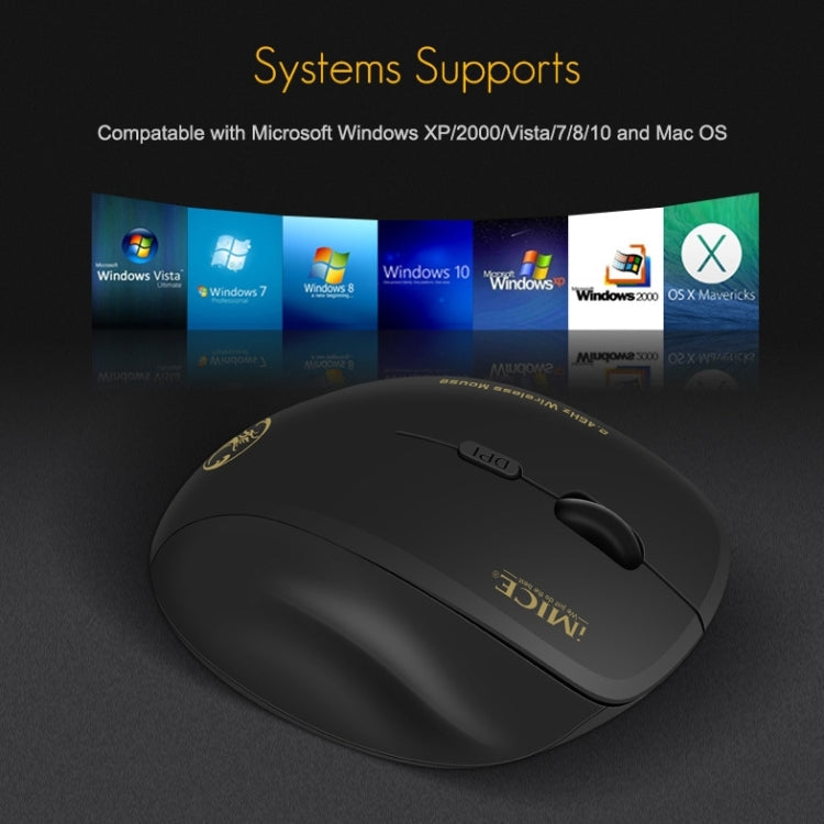 iMICE G6 Wireless Mouse 2.4G Office Mouse 6-button Gaming Mouse – Durable Build, Easy to Use