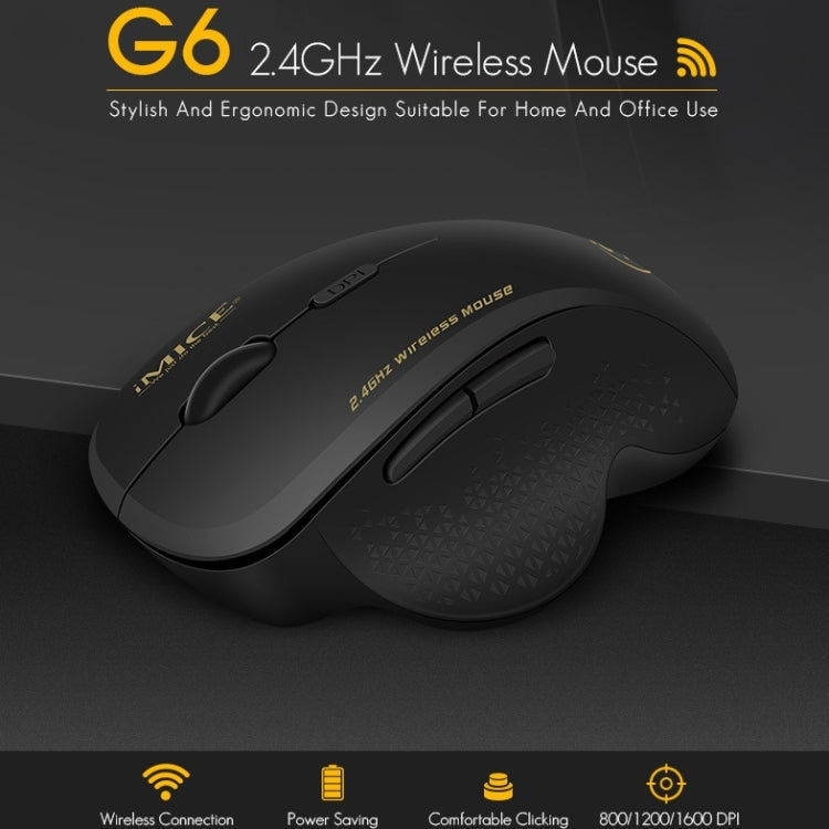 iMICE G6 Wireless Mouse 2.4G Office Mouse 6-button Gaming Mouse – Durable Build, Easy to Use