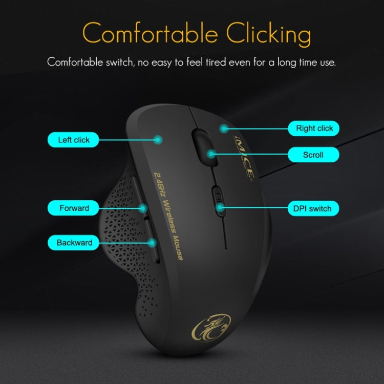 iMICE G6 Wireless Mouse 2.4G Office Mouse 6-button Gaming Mouse – Durable Build, Easy to Use