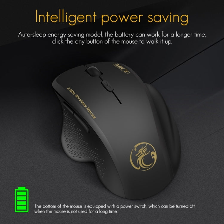 iMICE G6 Wireless Mouse 2.4G Office Mouse 6-button Gaming Mouse – Durable Build, Easy to Use