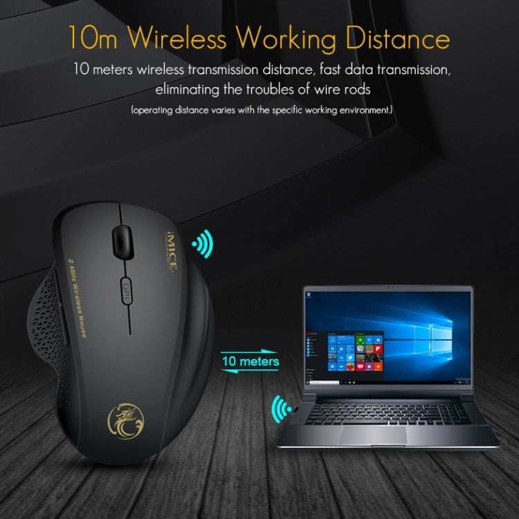 iMICE G6 Wireless Mouse 2.4G Office Mouse 6-button Gaming Mouse – Durable Build, Easy to Use