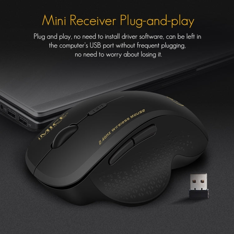 iMICE G6 Wireless Mouse 2.4G Office Mouse 6-button Gaming Mouse – Durable Build, Easy to Use
