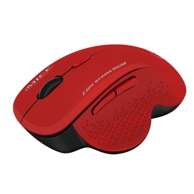 iMICE G6 Wireless Mouse 2.4G Office Mouse 6-button Gaming Mouse – Durable Build, Easy to Use Red