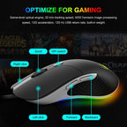 iMICE X6 Wired Mouse 6-button Colorful RGB Gaming Mouse, X6 – Non-slip