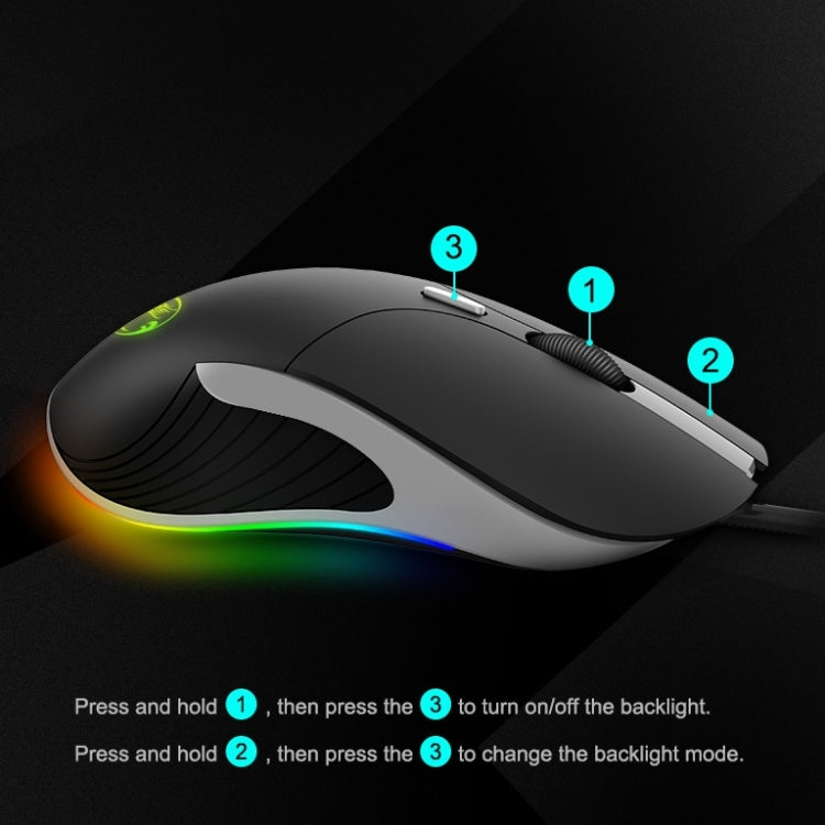 iMICE X6 Wired Mouse 6-button Colorful RGB Gaming Mouse, X6 – Non-slip