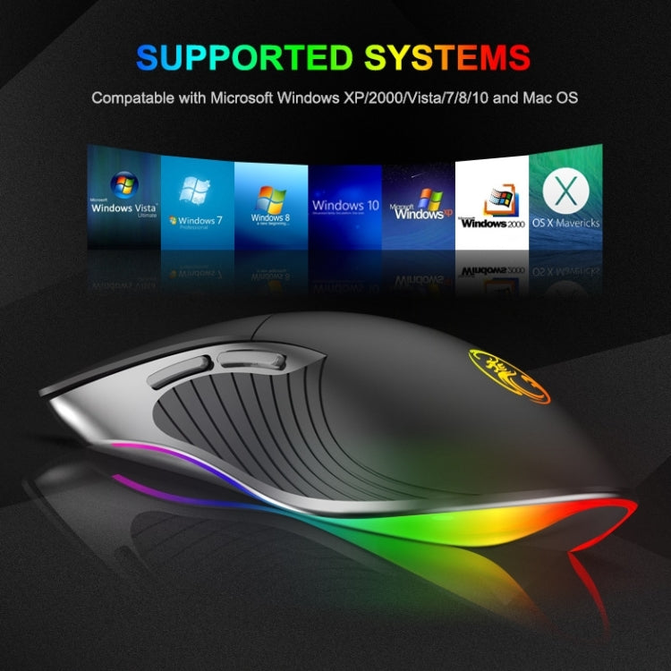 iMICE X6 Wired Mouse 6-button Colorful RGB Gaming Mouse, X6 – Non-slip