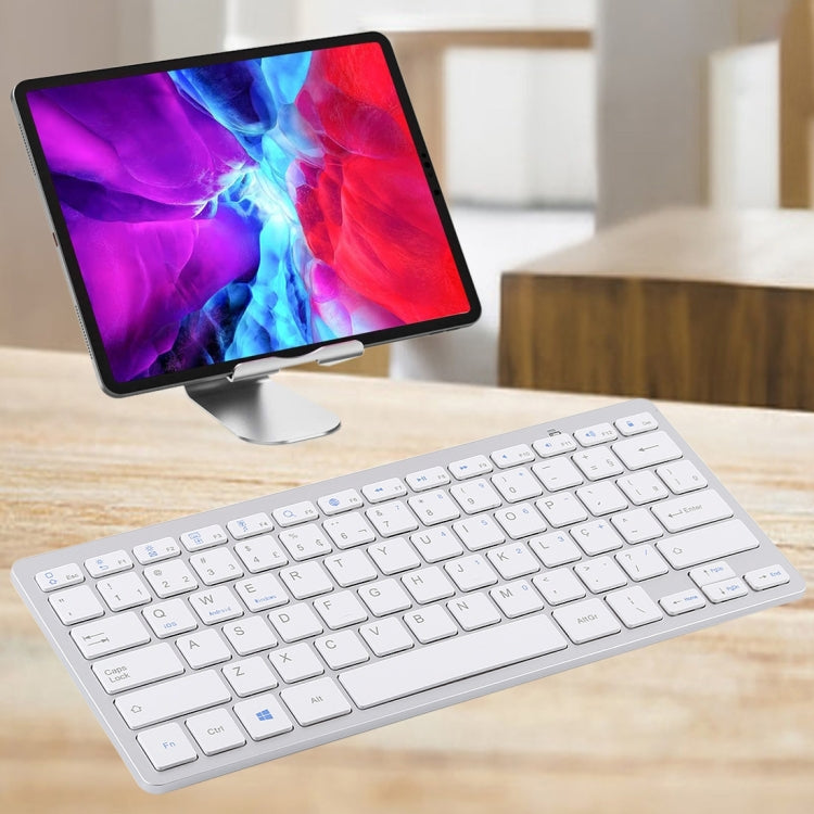WB-8022 Ultra-thin Wireless Bluetooth Keyboard, Portuguese Keys, Portuguese Keys – Bluetooth, Ultra-thin Portuguese Keys