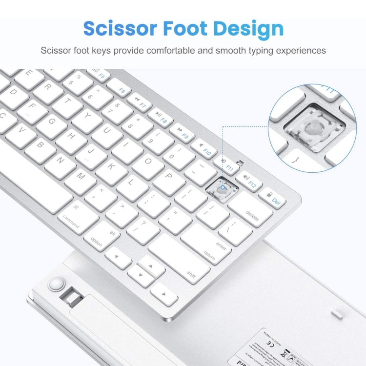 WB-8022 Ultra-thin Wireless Bluetooth Keyboard, Portuguese Keys, Portuguese Keys – Bluetooth, Ultra-thin