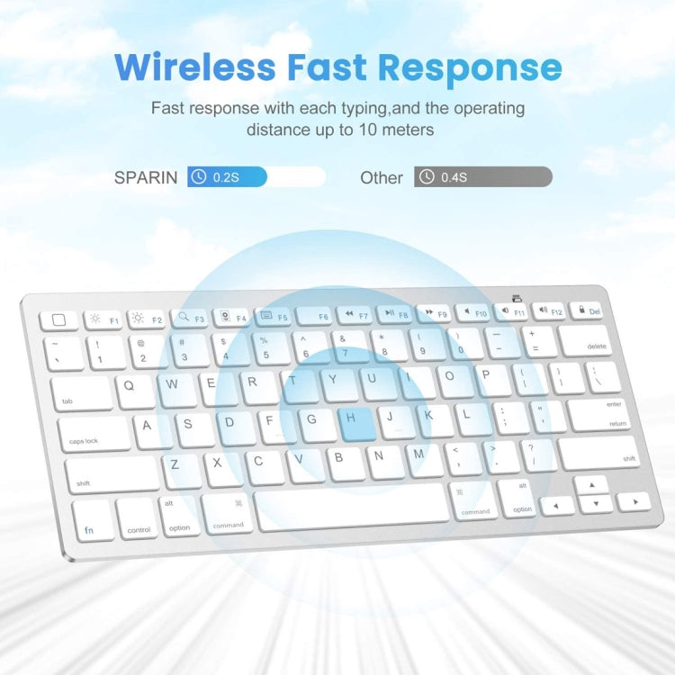 WB-8022 Ultra-thin Wireless Bluetooth Keyboard, Portuguese Keys, Portuguese Keys – Bluetooth, Ultra-thin