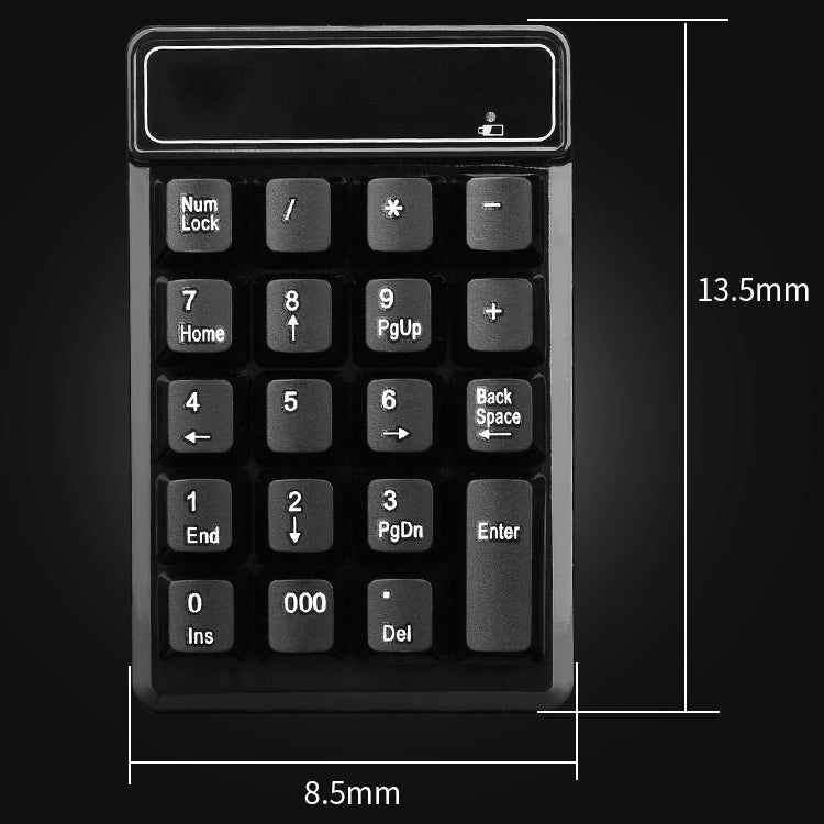 MC Saite 525RF 19 Keys Wireless 2.4G Numeric Keyboard – Durable Build, Easy to Use