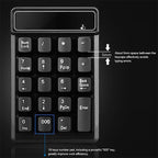 MC Saite 525RF 19 Keys Wireless 2.4G Numeric Keyboard – Durable Build, Easy to Use