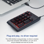 MC Saite 529 19 Keys Wired Three-color Backlight Numeric Keyboard – Durable Build, Easy to Use