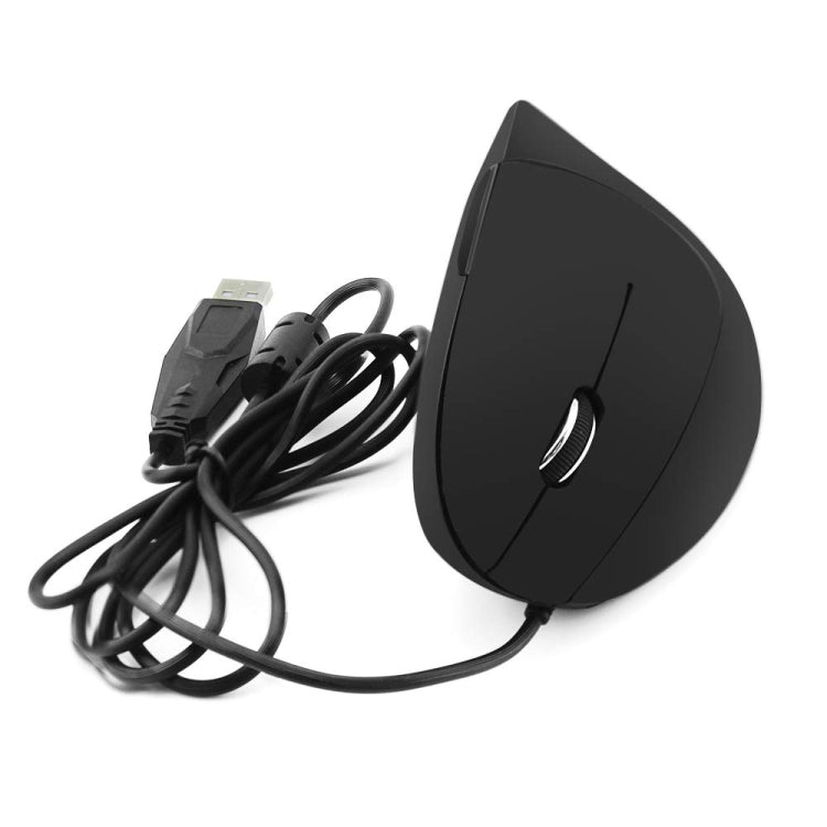 CM0093 Wired Version 2.4GHz Three-button Vertical Mouse for Left-hand, Resolution: 1000DPI / 1200DPI / 1600DPI, Cable Length：1.7m, Wired Version – Durable Build, Easy to Use