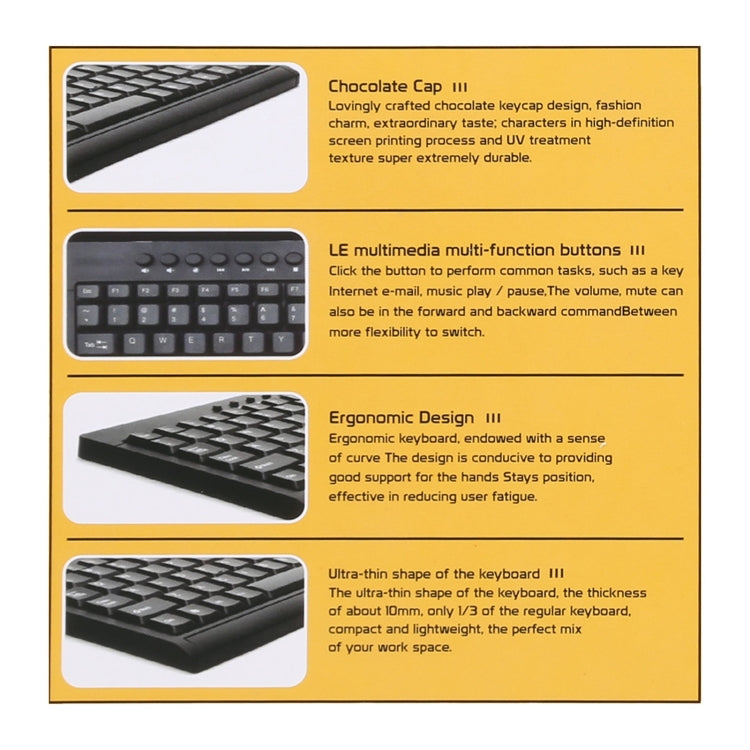 KB-301A Multimedia Notebook Mini Wired Keyboard, Arabic Version, Arabic Version – Durable Build, Easy to Use