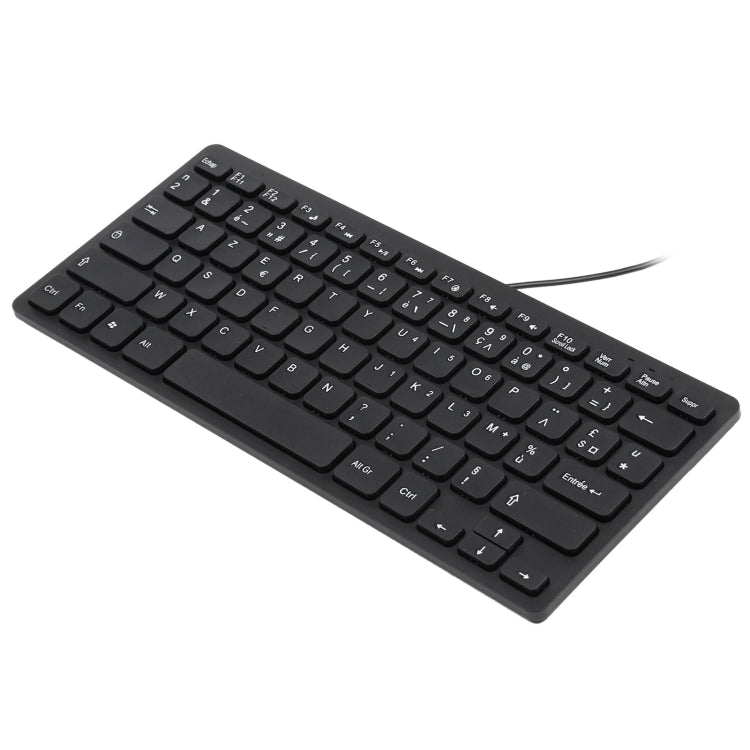 TT-A01 Ultra-thin Design Mini Wired Keyboard, French Version, French Version – Waterproof, Ultra-thin