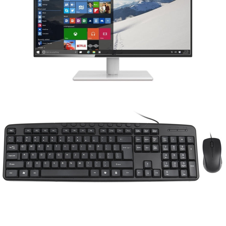 KB-8377 USB Wired Keyboard Mouse Set, KB-8377 – Durable Build, Easy to Use