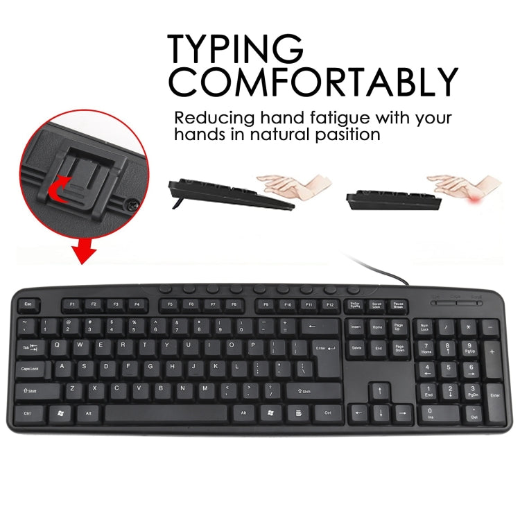 KB-8377 USB Wired Keyboard Mouse Set, KB-8377 – Durable Build, Easy to Use