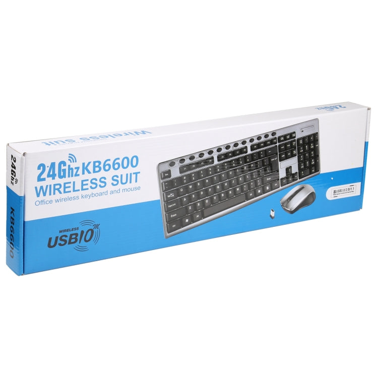 KB-6600 2.4Ghz Office Waterproof Wireless Keyboard Mouse Set, KB-6600 – Waterproof, Non-slip
