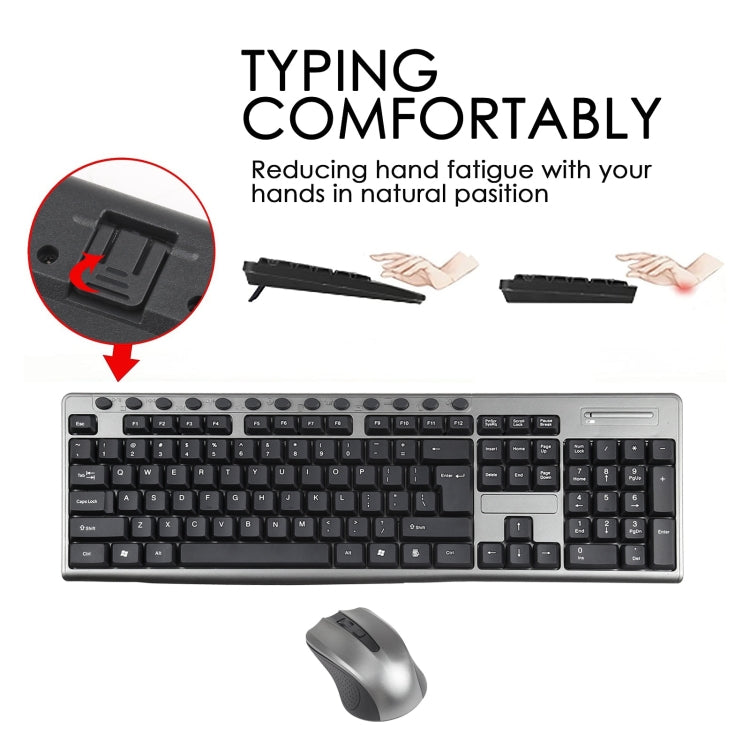 KB-6600 2.4Ghz Office Waterproof Wireless Keyboard Mouse Set, KB-6600 – Waterproof, Non-slip