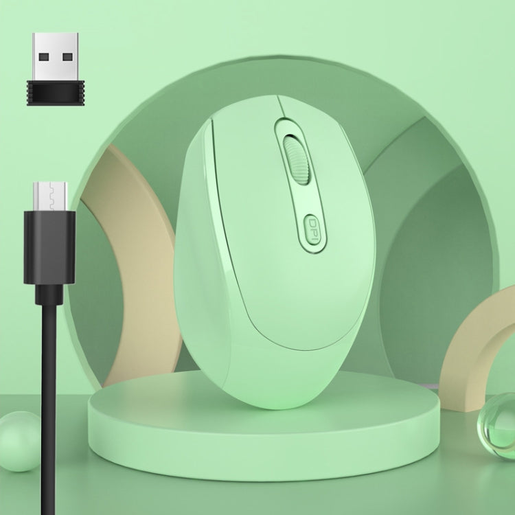 M107 4-buttons 1600 DPI 2.4GHz Wireless Rechargeable Mouse, 2.4GHz Rechargeable – Durable Build, Easy to Use 2.4GHz Rechargeable Green