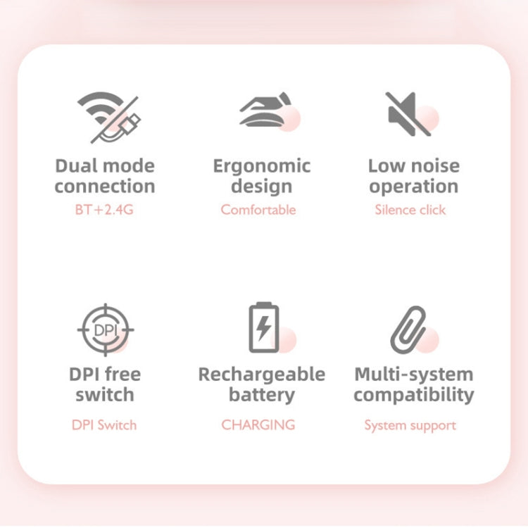 M107 4-buttons 1600 DPI 2.4GHz Wireless Rechargeable Mouse, 2.4GHz Rechargeable – Durable Build, Easy to Use