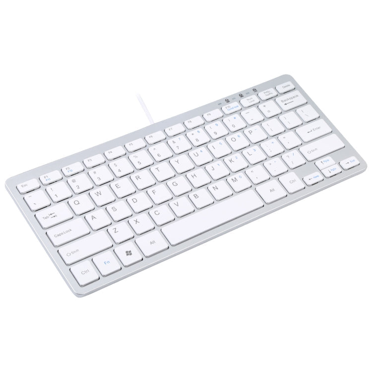 450 78 Keys Ultra-thin USB Wired Keyboard – Aluminum Alloy, Ultra-thin