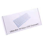 450 78 Keys Ultra-thin USB Wired Keyboard – Aluminum Alloy, Ultra-thin
