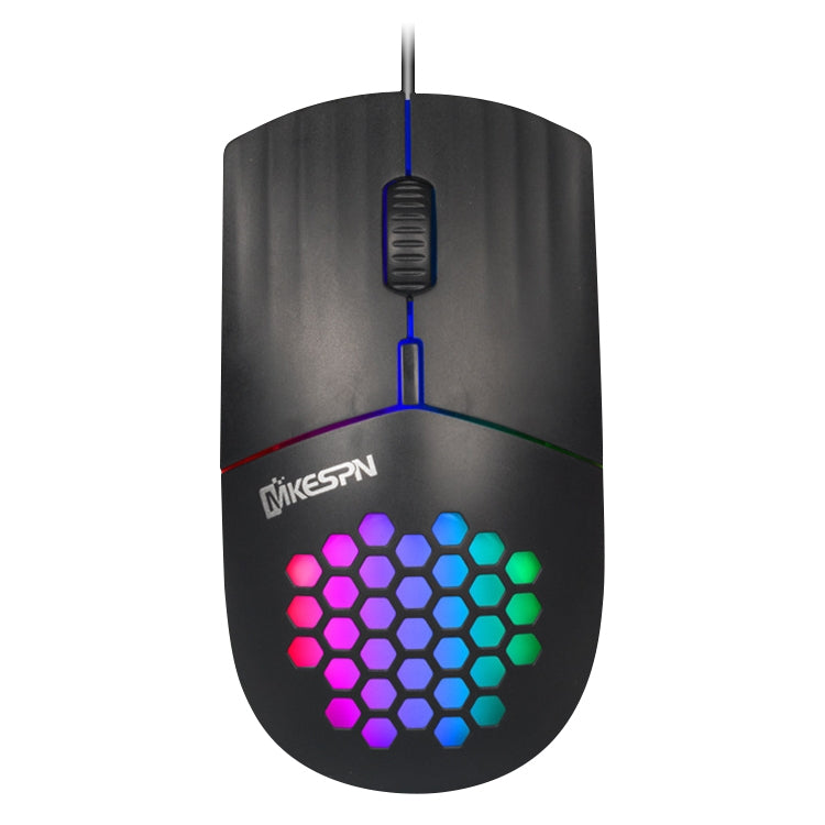 MKESPN SXS-838 Type-C Interface RGB Hollow Wired Mouse, Type-C – Durable Build, Easy to Use