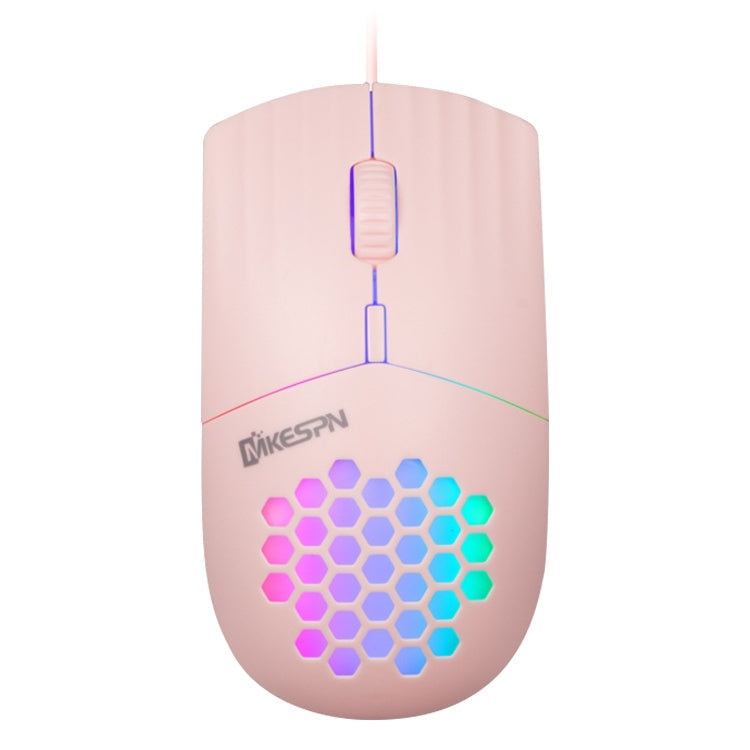 MKESPN SXS-838 Type-C Interface RGB Hollow Wired Mouse, Type-C – Durable Build, Easy to Use